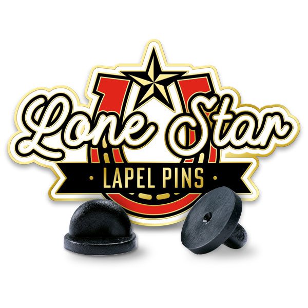 Hard Enamel Pin with Rubber Clutches