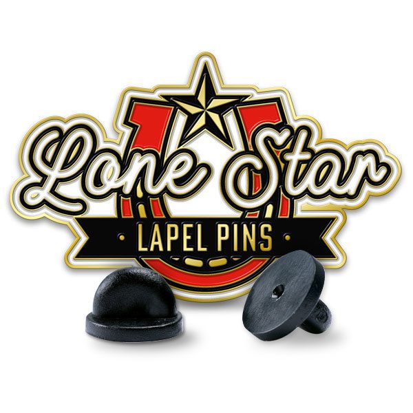 Soft Enamel Pin with Rubber Clutches