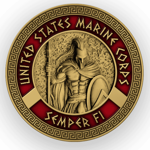 Challenge Coin with Translucent Enamel